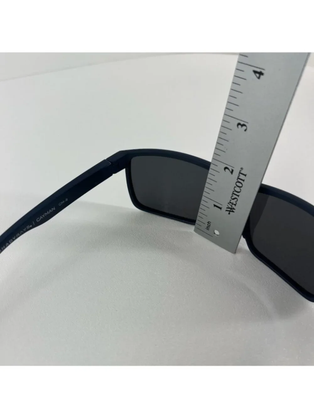 Shady Rays Cayman CM 8 Polarized Sunglasses Mens Matte Navy D-Frame Liberty Blue